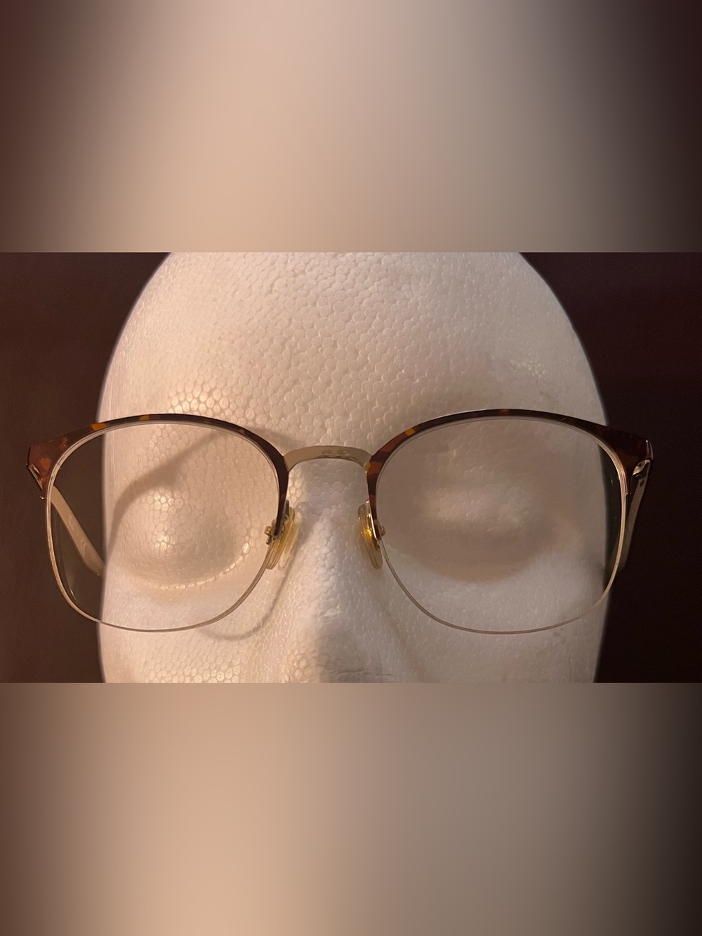Ray-Ban Tortoiseshell and Gold Women's Eyeglasses - Classic Semi-Rim Frame